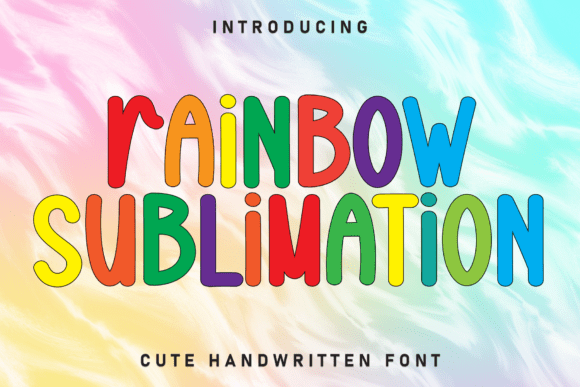 Enchanting Design with Rainbow Sublimation and Sweetlings Font